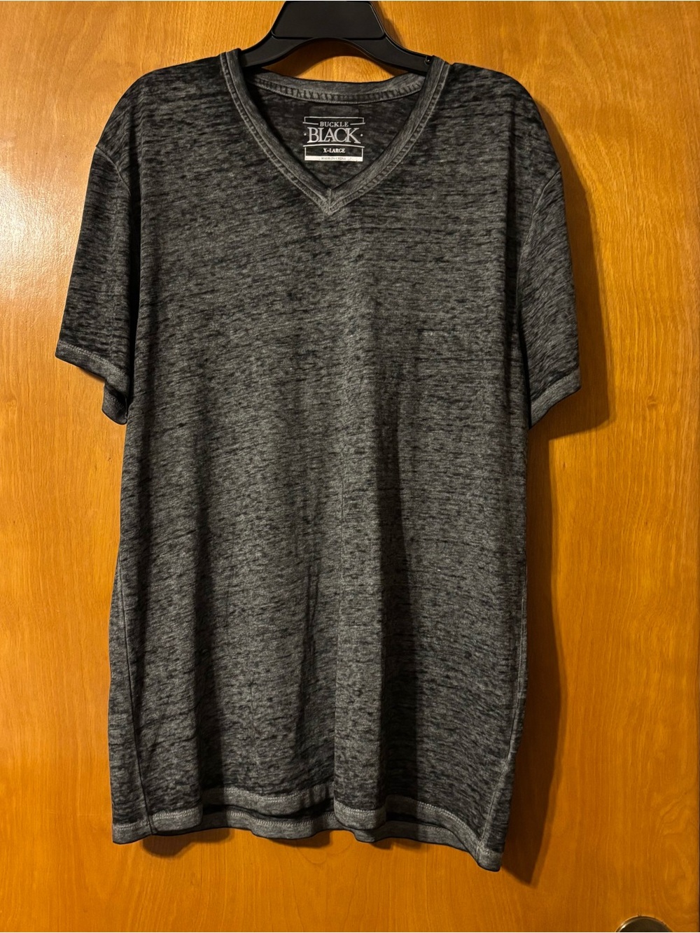 Buckle BLACK V-neck Heathered Charcoal Tee
